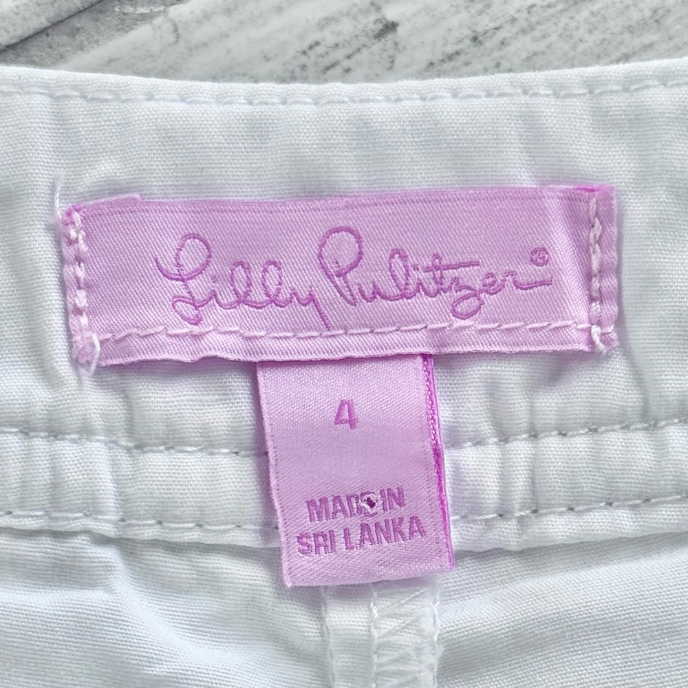 Lilly Pulitzer Textured White Scalloped Hem Skort - size 4 - Picture 3 of 5